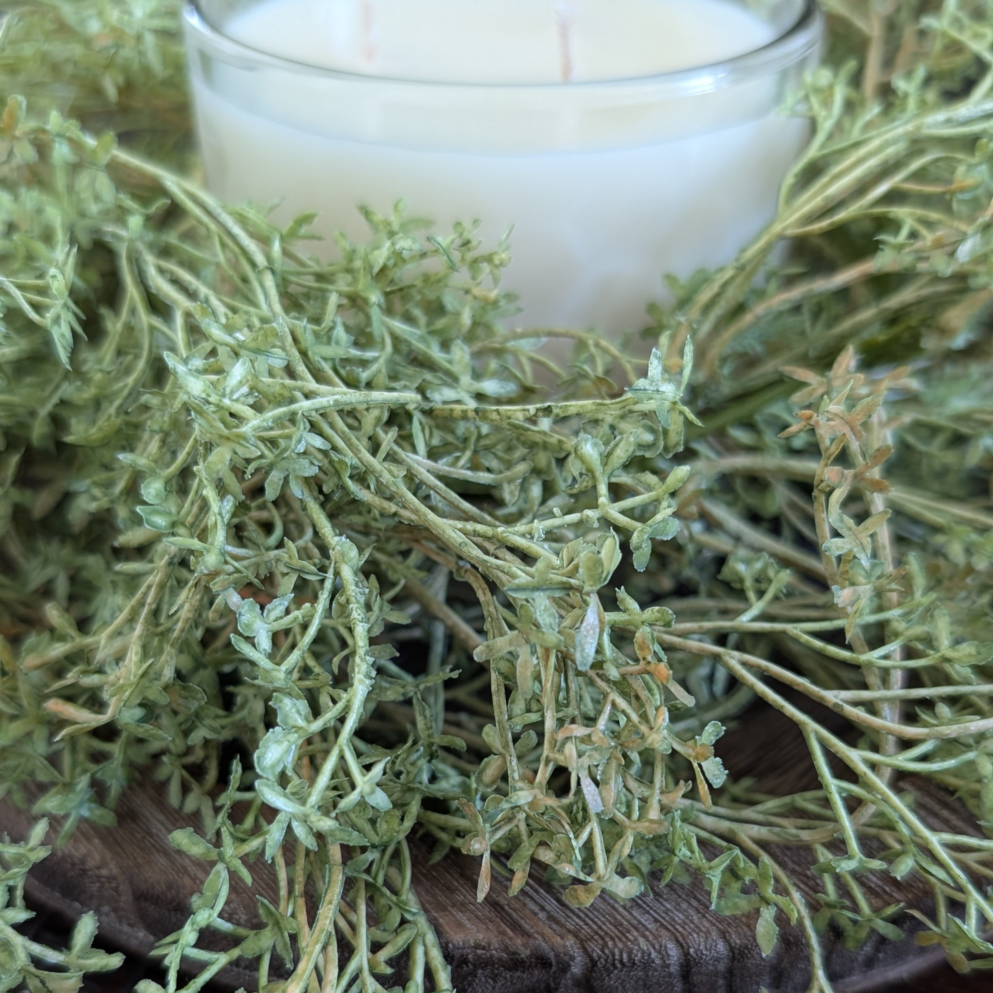 4" Faux Foliage Candle Ring