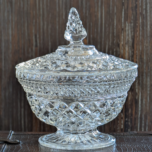 Vintage Clear Glass Candy Dish